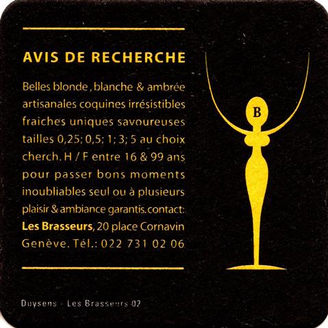 geneve ge-ch les brasseurs quad 2a (185-avis de recherche-schwarzgelb)